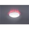 Trio Lighting BILBO PLAFONIERA LED DIFFUSORE BIANCO EFFETTO STELLE CON BORDO TRASPARENTE CON RGB RETRO-ILLUMINATO E TELECOMANDO MULTIFUNZIONE D.35CM 8,5W 1000lm, 2700 - 5500K DIMMERABILE