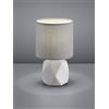 Trio Lighting PIKE LAMPADA DA TAVOLO CON BASE CEMENTO A ROMBI E PARALUME GRIGIO H. 28CM D. 16CM ATTACCO E14