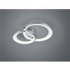 Trio Lighting GRANADA PLAFONIERA LED DOPPIO CRECHIO CROMATO CON RIFLETTORE BIANCO OPACO CON FUNZIONE REGOLAZIONE INTENSITA' CON INTERRUTTORE PARETE L. 59CM 29W 2650lm, 3000K