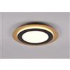 Trio Lighting MORGAN PLAFONIERA A LED 42W 5600lm, 2700 - 6500KORO ROTONDA BORDO METALLO NERO ILLUMINATO CON TELECOMANDO MULTIFUNZIONE D. 45CM DIMMERABILE