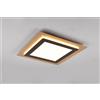 Trio Lighting MORGAN PLAFONIERA A LED 46W 6000lm, 2700 - 6500K ORO QUADRATA BORDO METALLO NERO ILLUMINATO CON TELECOMANDO MULTIFUNZIONE 45CM X 45CM DIMMERABILE