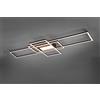 Trio Lighting IRVINE PLAFONIERA LED 60W 7100lm, 3000 - 6500 3 RETTANGOLI ANTRACITE CON LUCE CENTRALE CON TELECOMANDO MULTIFUNZIONE REGOLAZIONE INTENSITA' E TEMPERATURA DI COLORE DELLA LUCE L.105CM