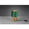 Trio Lighting SOPHIA LAMPADA DA TAVOLO BASE CERAMICA ORO E PARALUME EFFETTO VELLUTO VERE H. 26CM 1 LUCE ATTACCO E 14