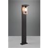 Trio Lighting ARDILA PALO ALTO DA ESTERNO FUSIONE ALLUMINIO NERA CON VETRO CILINDRO SENSORE CREPUSCOLARE H. 100CM IP44 1 LUCE ATTACCO E27