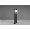 Trio Lighting ARDILA PALO DA ESTERNO FUSIONE ALLUMINIO NERA CON VETRO CILINDRO SENSORE CREPUSCOLARE H. 65CM IP44 1 LUCE ATTACCO E27