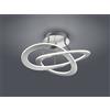 Trio Lighting OAKLAND PLAFONIERA LED 40W 5200lm, 3000K ACCIAIO SATINATO DIMMERABILE CON INTERRUTTORE A PARETE D. 53CM