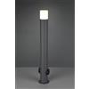 Trio Lighting HOOSIC PALO DA ESTERNO ALTO FUSIONE DI ALLUMINIO ANTRACITE CON 2 PRESE SCHUKO ALLA BASE IP44 H.80CM 1 LUCE ATTACCO E27