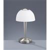 Trio Lighting VENTURA LAMPADA DA TAVOLO LED 4W 350lm, 3000K NICHEL OPACO CUPOLA VETRO .H29CM DIMMERABILE