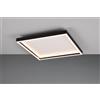 Trio Lighting ROTONDA PLAFONIERA LED 20W 2600lm, 3000K QUADRATA BORDO METALLO NERO 35CM X 35CM