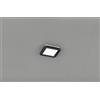 Trio Lighting CAMILLUS PLAFONIERA LED QUADRATA METALLO NERO OPACO CON FUNZIONE DIMMERABILITA' CON NORMALE INTERRUTTORE A PARETE IP44 L. 17CMX17CM LED 9W · 1x 1000lm, 3000K