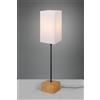 Trio Lighting Lampada WOODY base legno naturale asta metallo e paralume H.130cm bianco R40171030