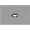 Trio Lighting CAMILLUS PLAFONIERA LED TONDA METALLO NERO OPACO CON FUNZIONE DIMMERABILITA' CON NORMALE INTERRUTTORE A PARETE IP44 D. 17CM LED 9 W · 1.000 lm · 3.000 K