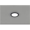 Trio Lighting CAMILLUS PLAFONIERA LED TONDA METALLO NERO OPACO CON FUNZIONE DIMMERABILITA' CON NORMALE INTERRUTTORE A PARETE IP44 D. 26CM LED 13 W · 1.500 lm · 3.000 K