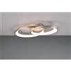 Trio Lighting MALAGA PLAFONIERA DOPPIA ELLISSE METALLO ACCIAIO L. 58CM LED 25W 2900lm, 3000K