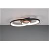 Trio Lighting MALAGA PLAFONIERA DOPPIA ELLISSE METALLO NERO L. 58CM LED 25W 2900lm, 3000K