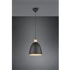 Trio Lighting JAGGER SOSPENSIONE CONO METALLO NERO E LEGNO D.25CM 1 LUCE ATTACCO E27