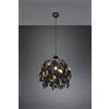 Trio Lighting LEAVY SOSPENSIONE FOGLIE LAVABILI NERO E ORO D. 38CM 1 LUCE ATTACCO E27