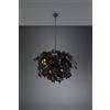 Trio Lighting LEAVY SOSPENSIONE GRANDE FOGLIE LAVABILI NERO E ORO D. 70CM 4 LUCI ATTACCO E14