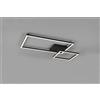 Trio Lighting PADELLA PLAFONIERA LED 25W 3000lm, 4000K NERA CON SNODO DIMMERABILE CON INTERRUTTORE L. 63,5CM