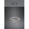 Trio Lighting CHARIVARI SOSPENSIONE LED 42W · 1x 5600lm, 3000K ACCIAIO SATINATO ELLISSI DIMMERABILE CON INTERRUTTORE D. 62CM