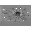 Trio Lighting PEACOCK PLAFONIERA ANCHE RETRO-ILLUMINATA CON 15 STELI ORIENTABILI E GIREVOLI ANTRACITE D. 115CM LED 2,6W · 15x 270lm, 3000K