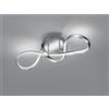Trio Lighting PERUGIA PLAFONIERA LED 28W 3400lm, 4000K CROMO CON DIMMERAZIONE AD INTERRUTTORE L.60CM