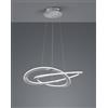 Trio Lighting OAKLAND SOSPENSIONE LED 52W 6200lm, 3000K ACCIAIO SATINATO DIMMERABILE CON INTERRUTTORE A PARETE D. 71CM