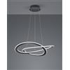 Trio Lighting OAKLAND SOSPENSIONE LED 52W 6200lm, 3000K ANTRACITE DIMMERABILE CON INTERRUTTORE A PARETE D. 70CM