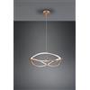 Trio Lighting CHARIVARI SOSPENSIONE LED 42W · 1x 5600lm, 3000K OTTONE SATINATO ELLISSI DIMMERABILE CON INTERRUTTORE D. 62CM