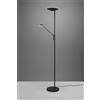 Trio Lighting BRANTFORD PIANTANA LED 30W 3500lm- 6,5W 650lm, 2700+3200+4000K METALLO NERO CON LUCE DA LETTURA CON INTERRUTTORI TOUCH DIMMERABILE H. 180CM