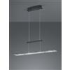 Trio Lighting MILOS SOSPENSIONE LED 20W 2200lm, 3000K RETTANGOLARE NERA L. 80CM