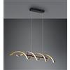 Trio Lighting SEQUENCE SOSPENSIONE LED 41W 5000lm, 2300+3000+4000K SPIRALE METALLO OTTONE E NERO CON REGOLAZIONE INTENSITA' E TEMPERATURA DI COLORE DELLA LUCE CON INTERRUTTORE L. 105CM