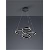 Trio Lighting FRANCIS SOSPENSIONE LED 48W 5600lm, 3000K VORTICI ANTRACITE CON REGOLAZIONE INTENSITA' CON INTERRUTTORE D.72CM