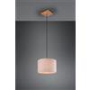 Trio Lighting ELMAU SOSPENSIONE LEGNO 1 LUCE ATTACCO E27 CON PARALUME SABBIA D. 35CM