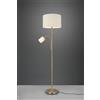 Trio Lighting HOTEL PIANTANA OTTONE SATINATO CON LAMPADA DA LETTURA PARALUMI BIANCO CREMA CON ACCENSIONI SEPARATE H. 170CM 2 LUCI ATTACCO E14-E27