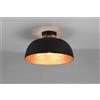 Trio Lighting PUNCH PLAFONIERA IN METALLO NERO E ORO D. 35CM 1 LUCE ATTACCO E27