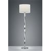 Trio Lighting NANDOR PIANTANA CON PARALUME BIANCO E ASTA ELICOIDALE ILLUMINATA LED ACCIAIO SATINATO CON INTERRUTTORI SEPARATI H.162CM attacco e27-led 14W 1400lm, 3000K