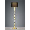 Trio Lighting NANDOR PIANTANA CON PARALUME NERO E ASTA ELICOIDALE ILLUMINATA LED FOGLIA ORO CON INTERRUTTORI SEPARATI H.162CM attacco e27-led 14W 1400lm, 3000K