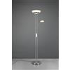Trio Lighting ORSON PIANTANA ACCIAIO SATINATO LED 6W 600lm, 3000K- 28W 3200lm, 3000K CON LAMPADA DA LETTURA CON FUNZIONE DIMMER ED ACCENSIONI SEPARATE H. 180CM