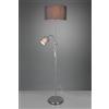 Trio Lighting OWEN PIANTANA METALLO ACCIAIO SATINATO CON LAMPADA LETTURA E 2 PARALUMI ATTACCO E14-E27 CON ACCENSIONI SEPARATE D. 36CM ALTEZZA 160CM