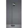 Trio Lighting PURE PIANTANA METALLO COLORE ANTRACITE CON SFERA FUME' H. 150CM 1 LUCE ATTACCO E14