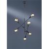 Trio Lighting Sospensione 3 braccia orientabili CROSS 6 luci 306700602 nero