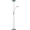 Trio Lighting SPOCK LAMPADA DA TERRA 2 LUCI LED 19W 2200lm, 3000K- 5W 500lm, 3000K COPPA ACCIAIO H.180CM DIMMERABILE