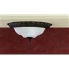 Trio Lighting RUSTICA PLAFONIERA 2 LUCI ATTACCO E27 FUSONE CON VETRO D.38CM