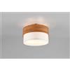 Trio Lighting SEASONS PLAFONIERA LEGNO NATURALE E PARALUME BIANCO D. 30CM 2 LUCI ATTACCO E14