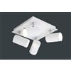 Trio Lighting MARLEY PLAFONIERA QUADRATA 4 SPOTS SOFT BIANCO 24X24CM 4 LUCI ATTACCO GU10