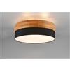 Trio Lighting SEASONS PLAFONIERA LEGNO NATURALE E PARALUME NERO D. 50CM 3 LUCI ATTACCO E27