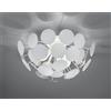 Trio Lighting DISCALGO PLAFONIERA SFERA TONDI METALLO BIANCO OPACO + ARGENTO D. 54CM 3 LUCI ATTACCO E14