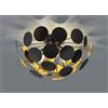 Trio Lighting DISCALGO PLAFONIERA SFERA TONDI METALLO NERO OPACO + ORO D. 54CM 3 LUCI ATTACCO E14