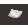 Trio Lighting SPIRELLI PLAFONIERA QUADRATA VETRO DECORO CERCHI D. 40X40CM 2 LUCI ATTACCO E27
